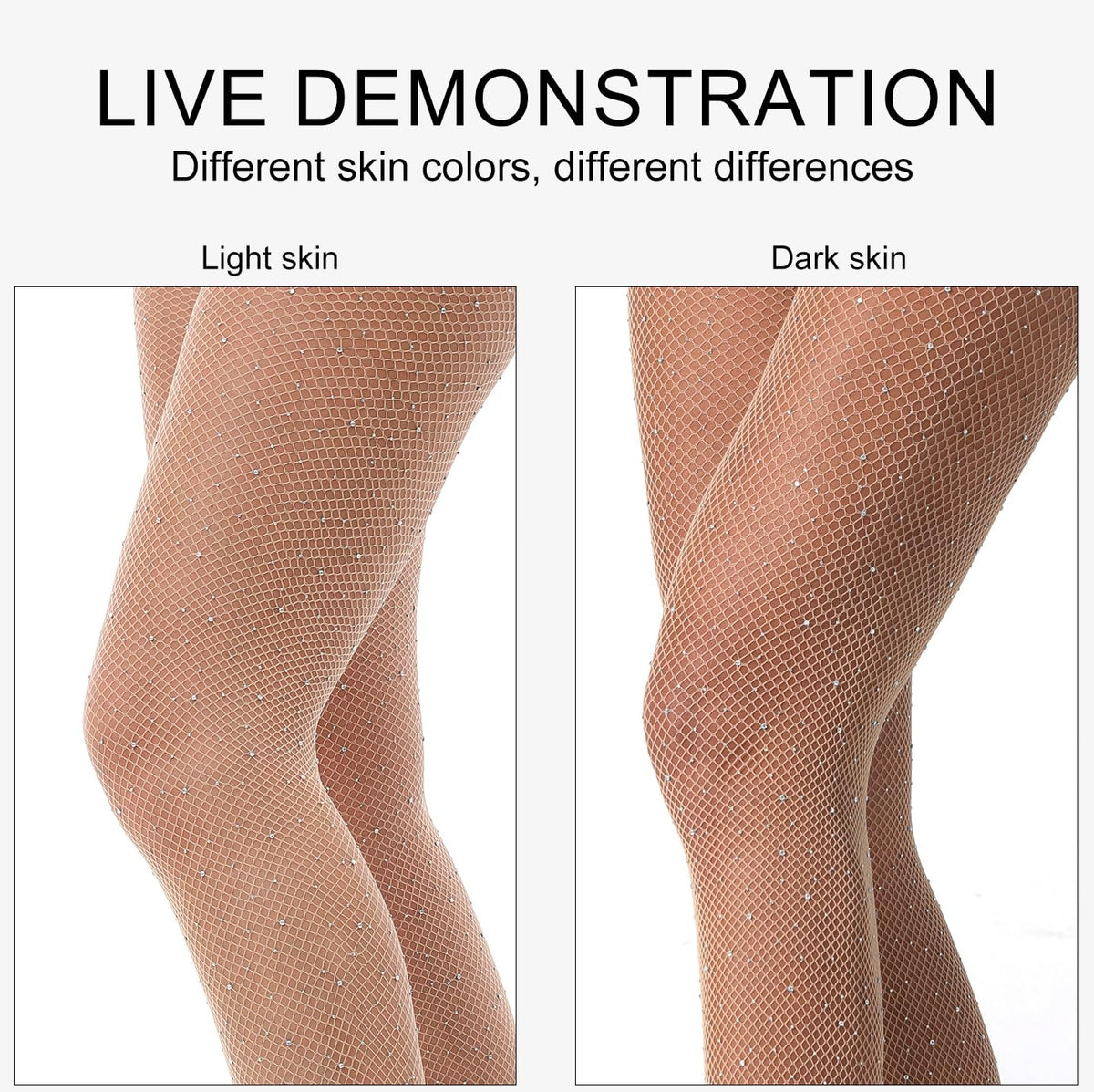 VEBZIN Sparkly Fishnets Stockings High Waist Tights for Women