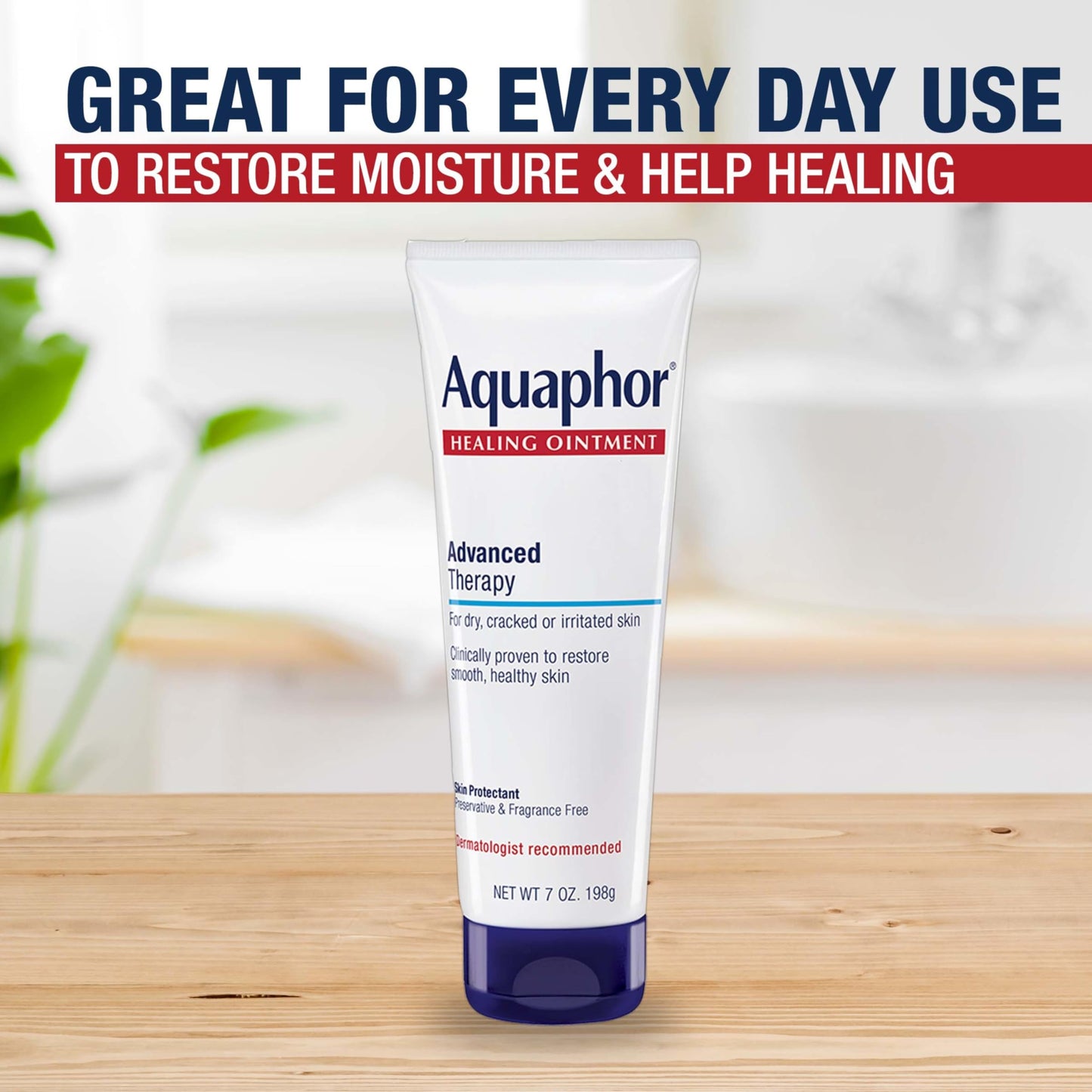 Aquaphor Advanced Therapy Healing Ointment, Skin Protectant, 7 OZ