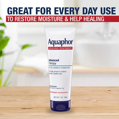 Aquaphor Advanced Therapy Healing Ointment, Skin Protectant, 7 OZ