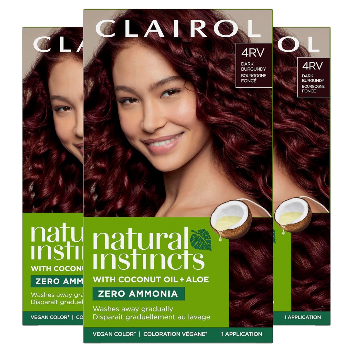 Clairol Natural Instincts Demi-Permanent Hair Dye, 4 Dark Brown | 1 Pack