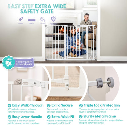 Regalo Safety 29"-38.5" Easy Step Baby Gate, Bottom of Stairs & Doorways