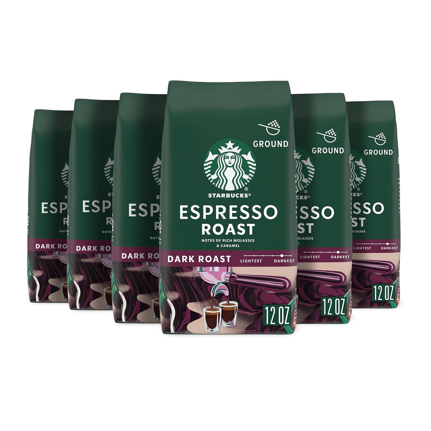 Starbucks Ground Coffee, Dark Roast Coffee, Italian Roast, 100% Arabica, 1 bag (18 oz)