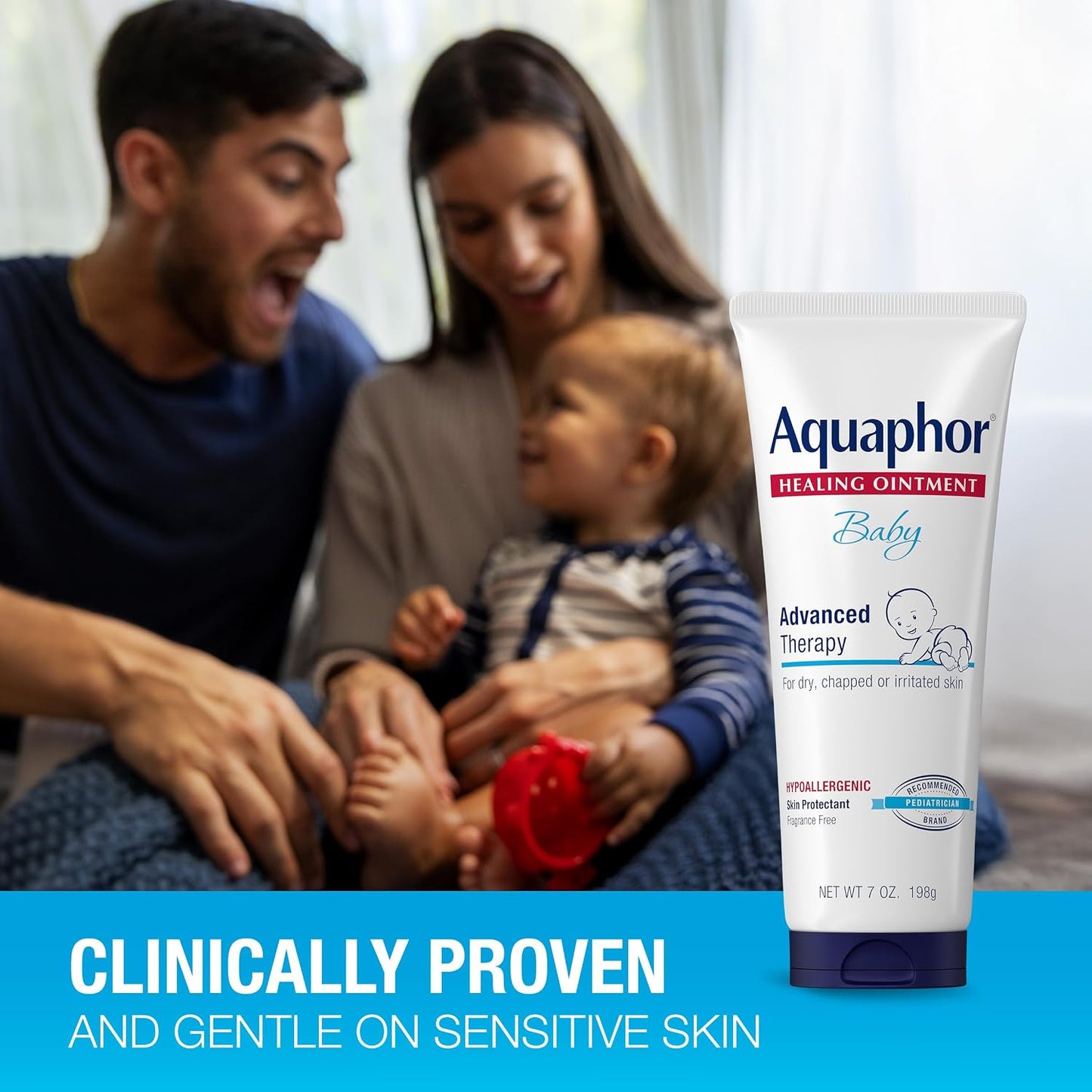 Aquaphor Baby Healing Ointment for Diaper Rash and More, 7 OZ