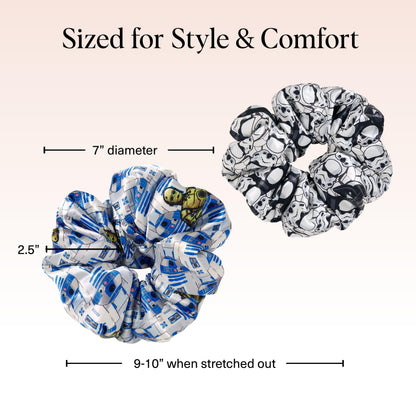 Kitsch Ultra-Petite Satin Scrunchies for Women - Eucalyptus, 6pcs