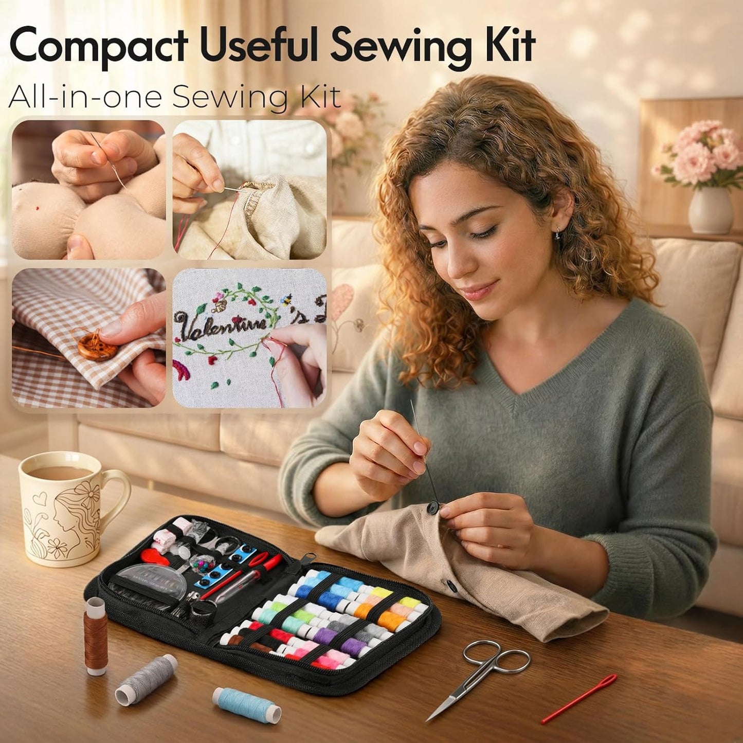 Coquimbo Sewing Kit for Adults, Christmas Stocking Stuffers for Teen Girls
