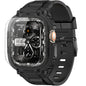 amBand Bands Compatible with Apple Watch 9/8/7/6/5/4 & SE 3/2/1 45mm/44mm Case for Men, M1 Sport Series Rugged Case Protective Cover for iWatch SE3/SE2/6/SE/5/4 44/45 mm Men Black