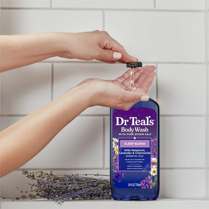 Dr Teal's Body Wash with Pure Epsom Salt, Relax & Relief with Eucalyptus & Spearmint, 24 fl oz (Pack of 2)