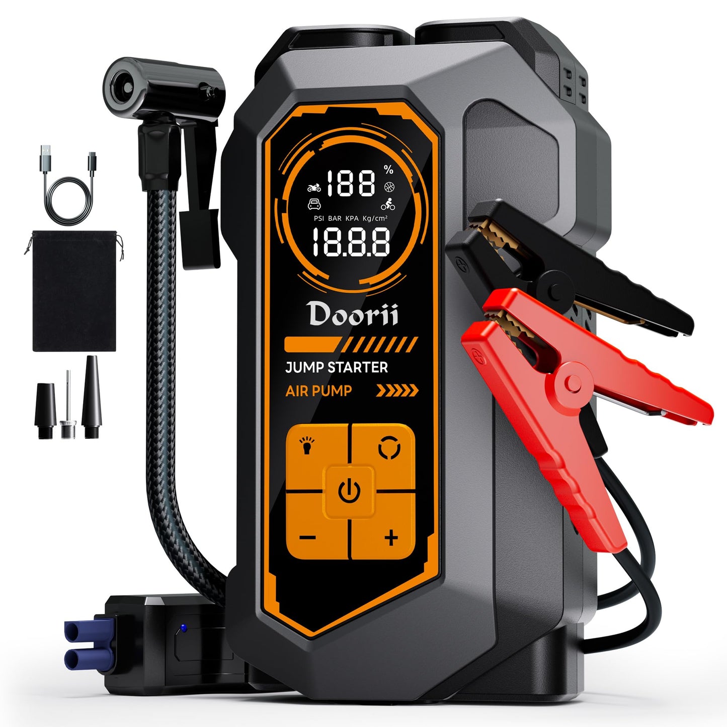 10000A Jump Starter, 24V 155WH Car Jump Starter Battery Pack for All Gas & All Diesel Engine, Portable Truck Jump Starter, Power Station for Camping Essentials (V10-1)
