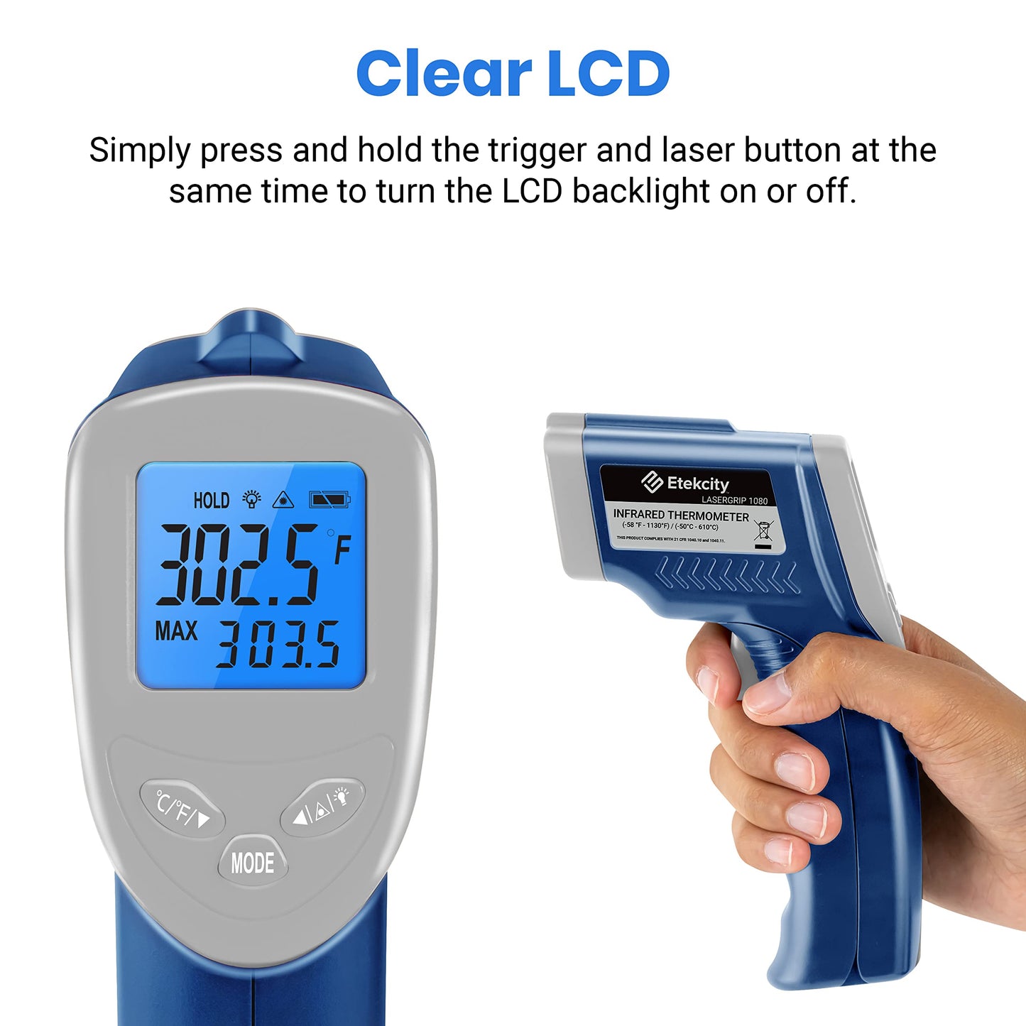 Etekcity Infrared Thermometer Laser Temperature Gun 774