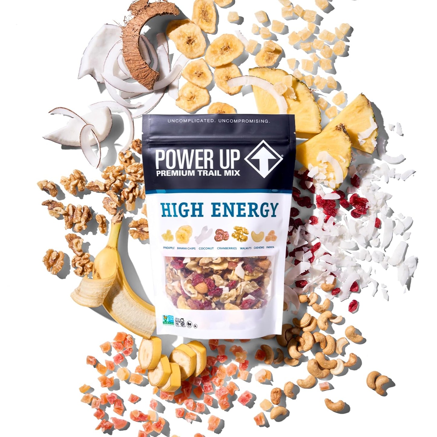 Power Up Trail Mix, Mega Omega Trail Mix, Non-GMO, Vegan, Gluten Free, No Artificial Ingredients, Gourmet Nut, 14 Ounce Bag