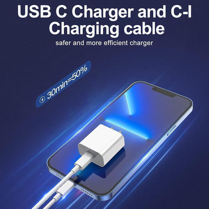 iPhone Charger Fast Charging, USB C Charger Block, 6FT/10FT Lightning Cable