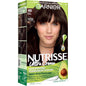 Garnier Nutrisse Ultra Crème Hair Color, Permanent Hair Dye with 100% Gray Coverage, Vegan & Cruelty-Free, 33 Darkest Golden Brown (Caramel Fudge), 1 Count