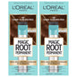 L'Oreal Paris Magic Root Permanent Hair Color Kit, 100% Gray Hair Coverage In Just 10 Minutes, Precision Brush Applicator for Seamless Application, 4 Dark Brown (2 Count)
