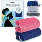CORATED African Net Sponge with Knots Authentic, Shower Loofah Bath Sponge