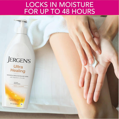 Jergens Ultra Healing Body Lotion, Moisturizer for Dry Skin, 32 fl oz