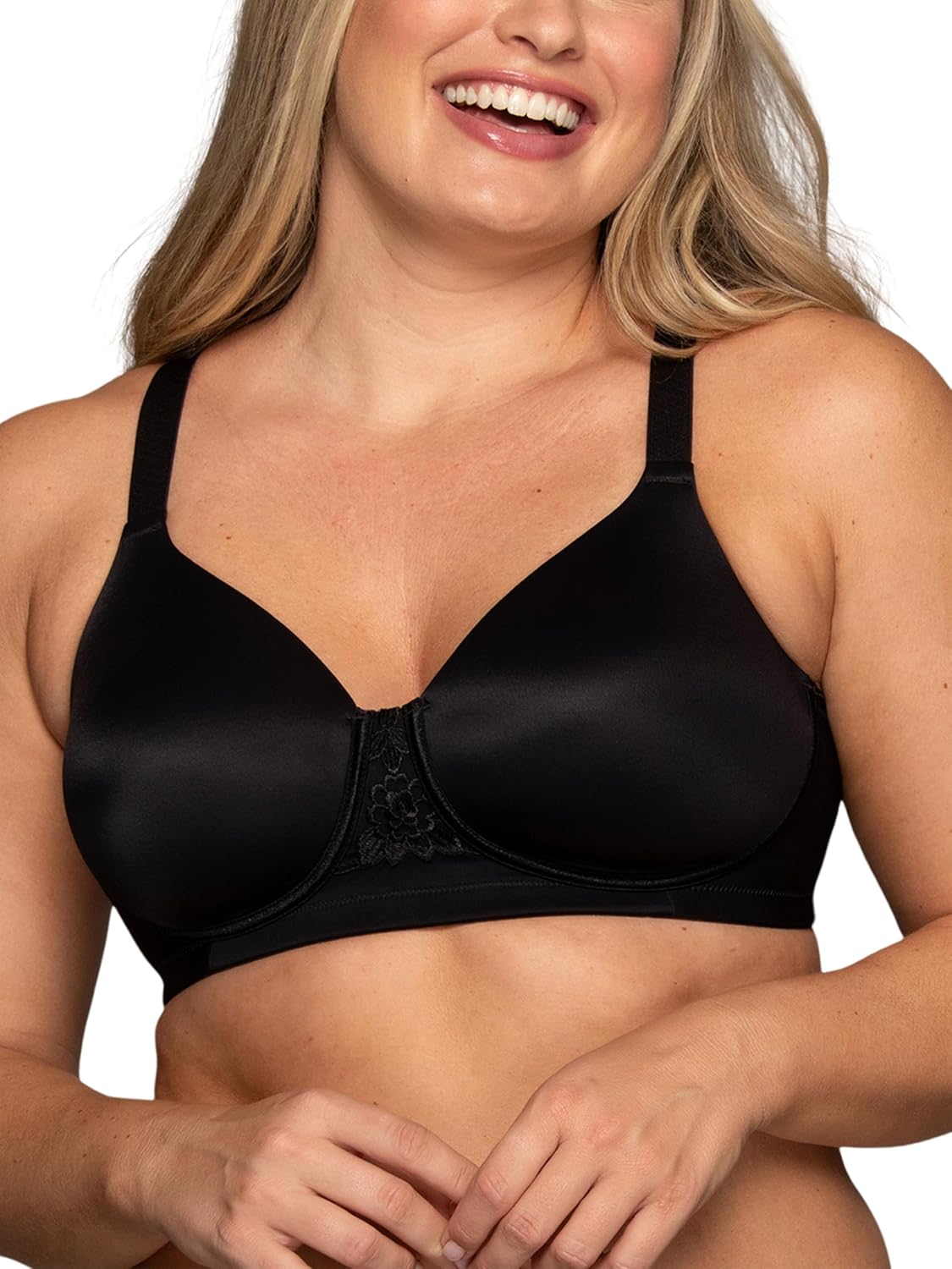 Vanity Fair Women's Full Figure Beauty Back Smoothing Bra, 4 Way Stretch Fabric, Lightly Lined Cups up to H
