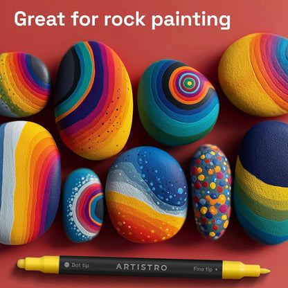 ARTISTRO Dual-Tip Acrylic Paint Marker Pens - Set of 36