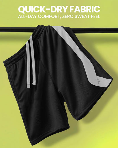 Breathable Mesh Mens Athletic Shorts Loose-Fit Quick Dry Running Gym Shorts