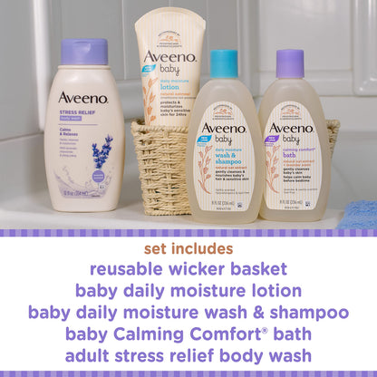 Aveeno Baby Welcome Little One Gift Set, Baby Essentials Set, 5 Items