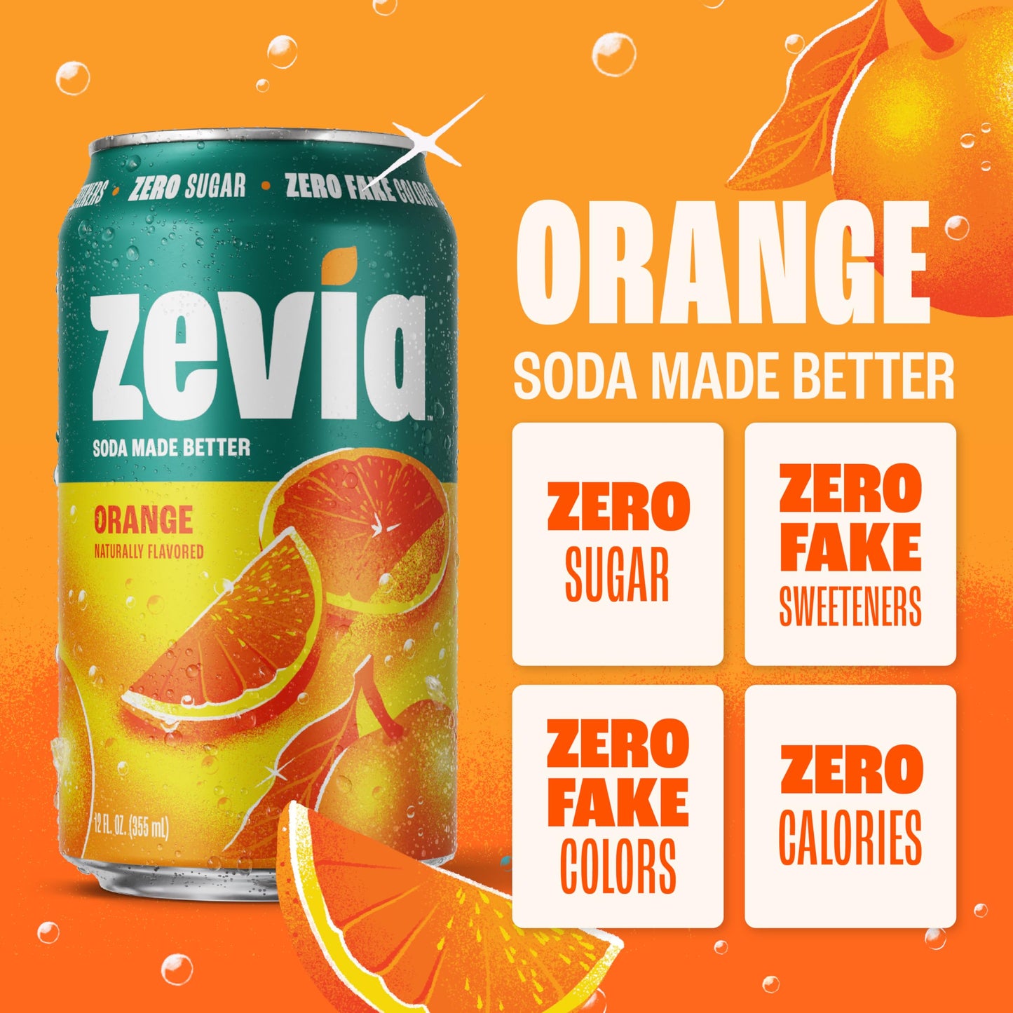Zevia Zero Sugar Soda, Cola, 12 oz Cans (24-Pack) – Naturally Sweetened, Zero Calorie Sugar Free Soda - Non-GMO Project Verified, Gluten-Free, Vegan