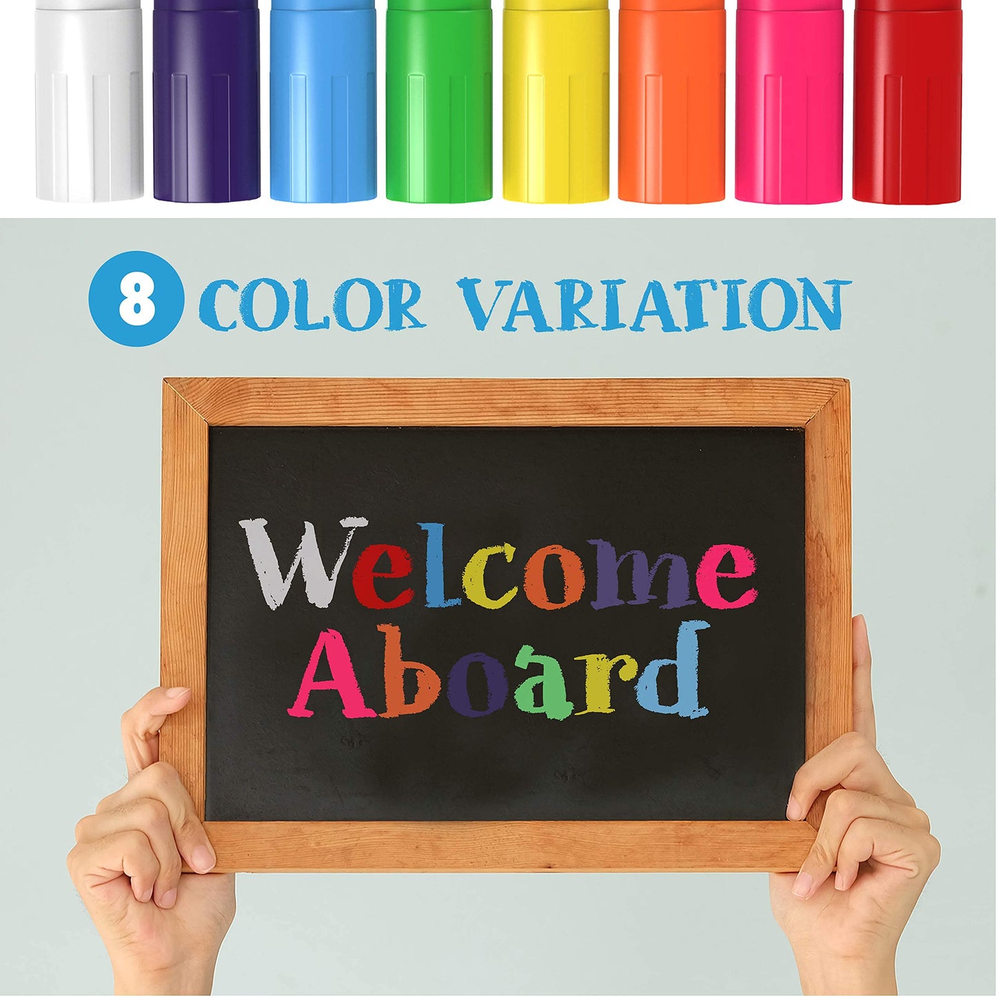 CHALKY CROWN Liquid Chalk Markers - Bold Chalkboard Markers - 8 Pack, 6mm
