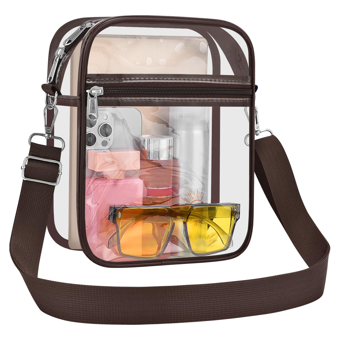 USPECLARE Clear Purse for Stadium Events Transparent Messenger Bag
