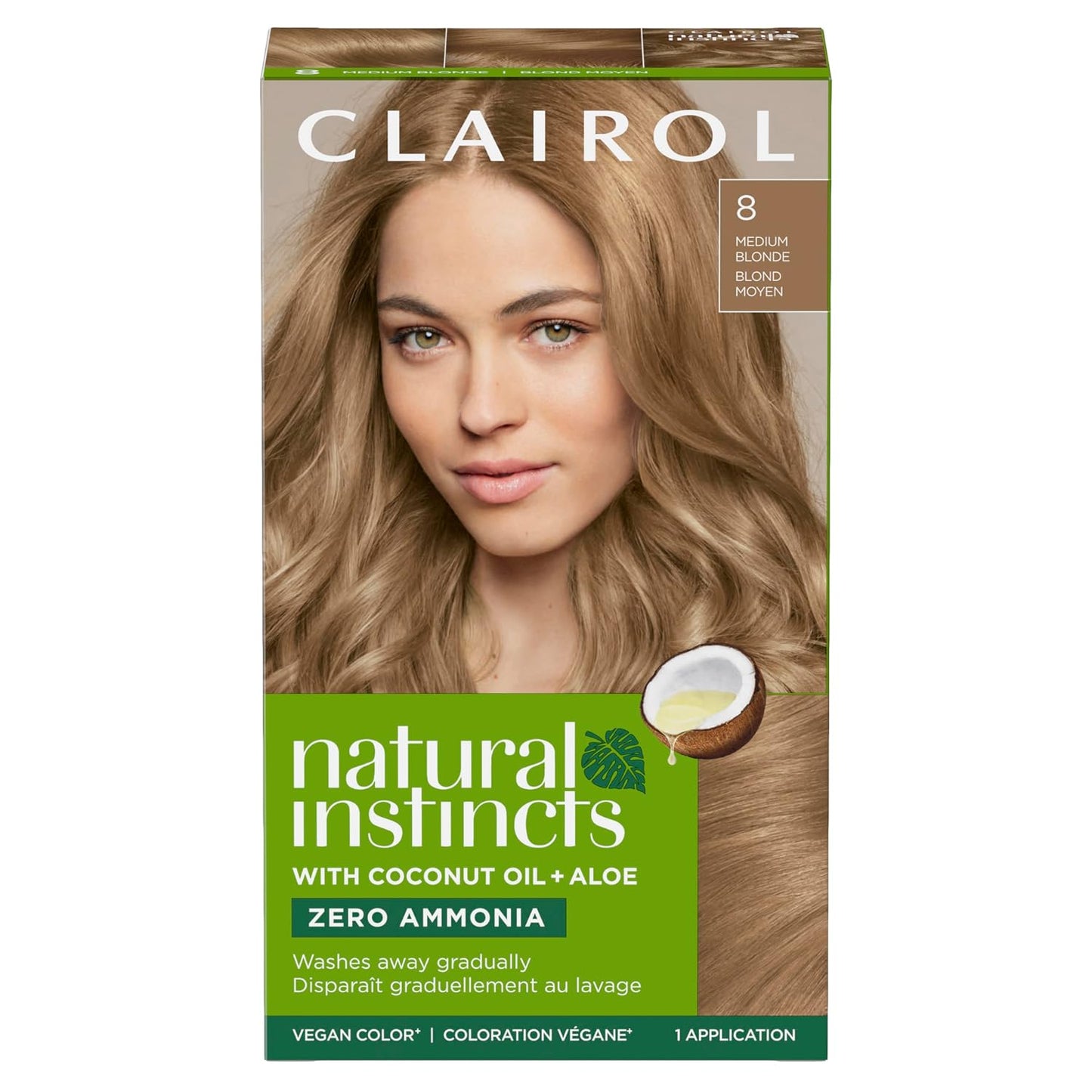 Clairol Natural Instincts Demi-Permanent Hair Dye, 4 Dark Brown | 1 Pack