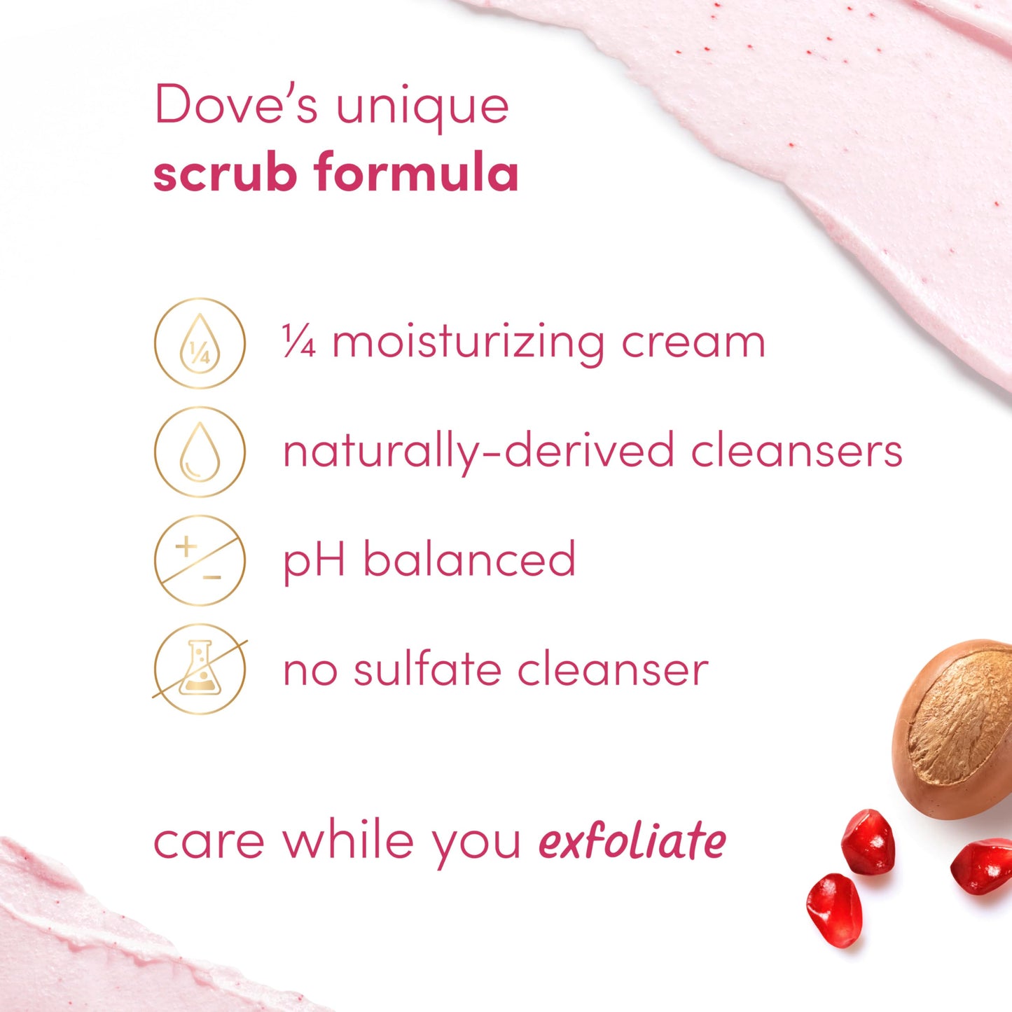 Dove Scrub Macadamia Rice Milk Body Scrub Exfoliates and Deeply 15 oz