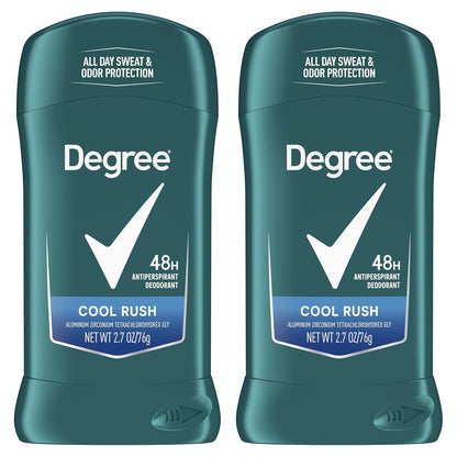 Degree Men Original Antiperspirant Cool Rush Twin Pack Sweat 2 Pack 2.7 oz