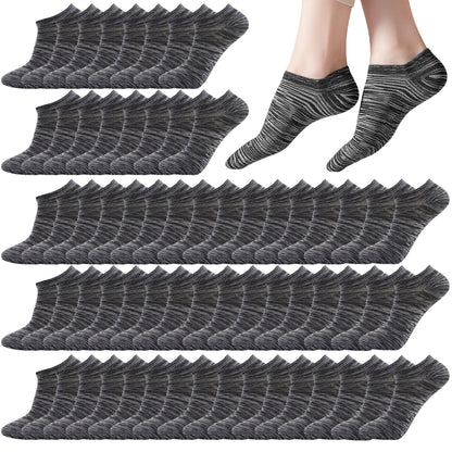 12-30 Pairs Low Cut Ankle Socks for Women No Show Casual Breathable Athletic Socks Bulk for Sport