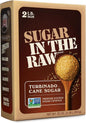 In The Raw Granulated Turbinado Cane Sugar, 2 lb Box, Pure, All-Natural Turbinado Sugar, Non-GMO Project Verified, Kosher, Vegan and Gluten Free (Pack of 12)