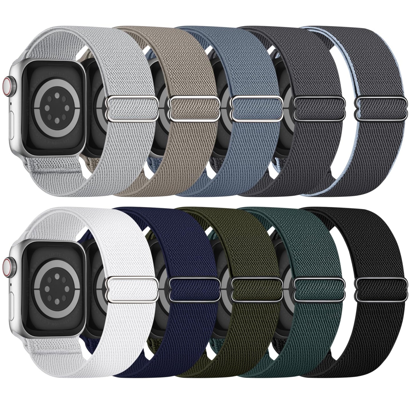 10 Pack Stretchy Bands Compatible with Apple Watch Band Women Men
