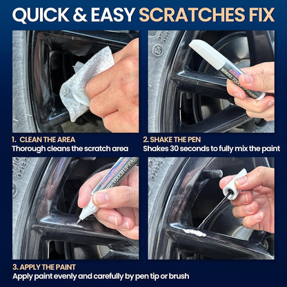 cocomfix Gloss Black Rim Touch Up Paint, Wheel Scratch Repair Pen, 1 fl oz