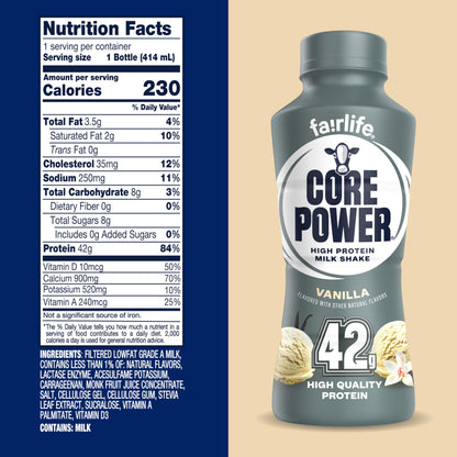 Core Power Elite High Protein Shake, Chocolate, 42g Bottle, 14oz, 12 Pack