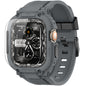 amBand Bands Compatible with Apple Watch 9/8/7/6/5/4 & SE 3/2/1 45mm/44mm Case for Men, M1 Sport Series Rugged Case Protective Cover for iWatch SE3/SE2/6/SE/5/4 44/45 mm Men Black