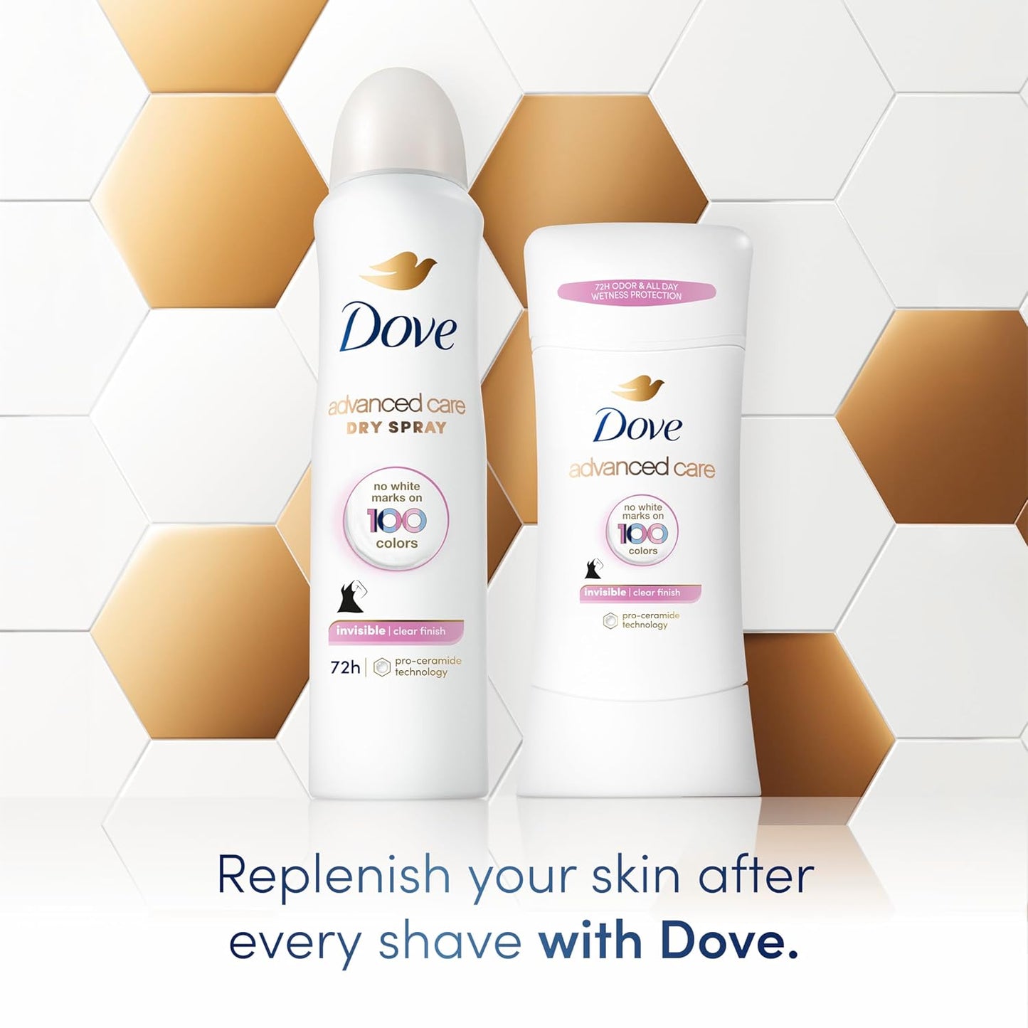 Dove Invisible Antiperspirant Dry Spray Clear Finish 3PK 3.8 oz