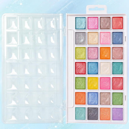 48 Colors Washable Watercolor Paint Set, with 3 Brushes Pen