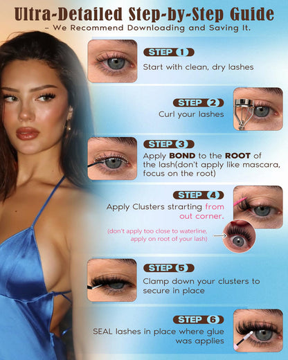 Goddvenus Pre-made Spikes Lash Clusters Wispy Manga Eyelash Clusters