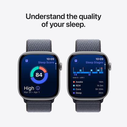Apple Watch Series 11 [GPS 46mm] Smartwatch with Jet Black Aluminum Case with Black Sport Band - M/L. Sleep Score, Fitness Tracker, Health Monitoring, Always-On Display, Water Resistant