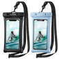 CACOE Floatable Waterproof Phone Pouch 2 Pack Up to 7.0",White+Blue