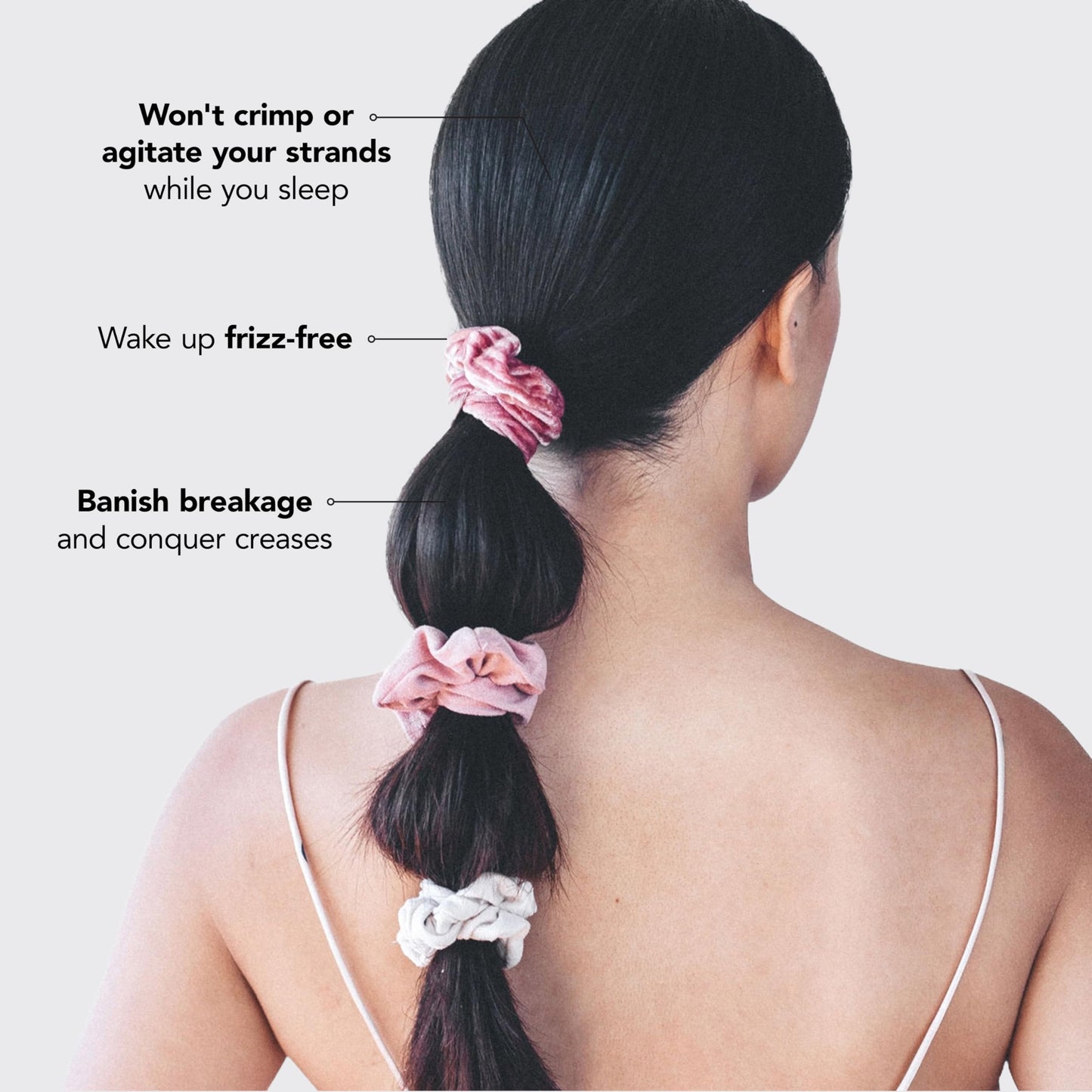 Kitsch Ultra-Petite Satin Scrunchies for Women - Eucalyptus, 6pcs
