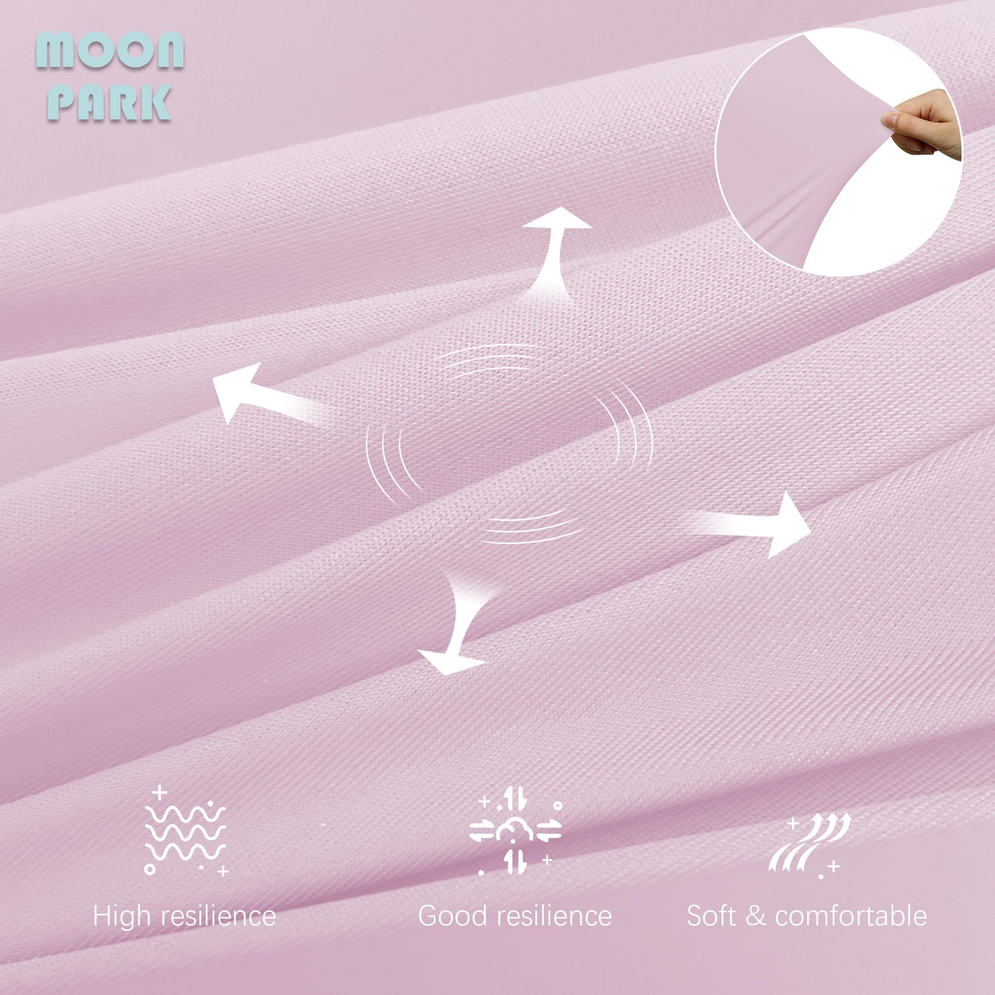 MOON PARK Pregnancy Pillows for Sleeping - U Shaped Full Body Maternity Pillow with Removable Cover - Support for Back, Legs, Belly, HIPS - 65 Inch - Aquamarine