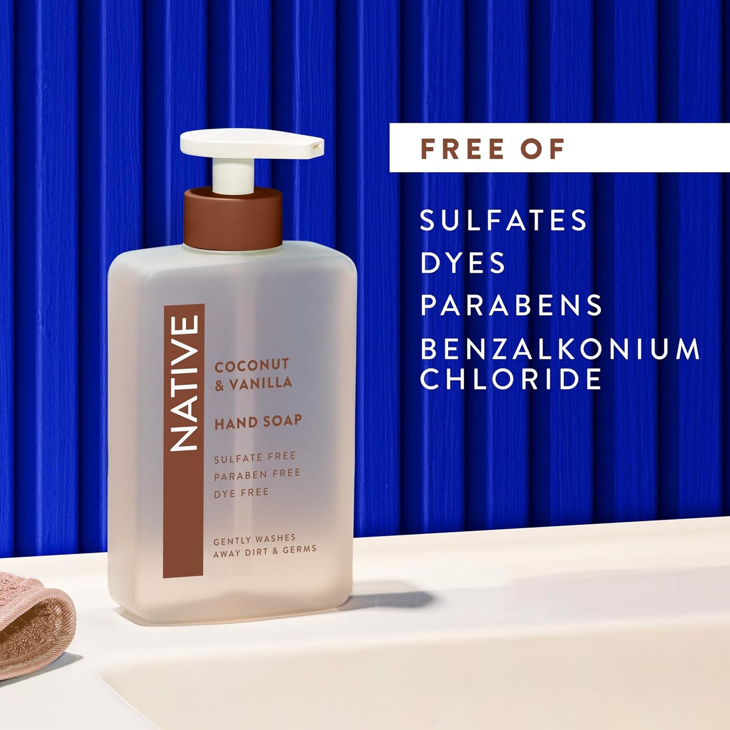 Native Liquid Hand Soap, Toasted Vanilla & Honey Scent, Non-Drying Formula for Soft, Smooth Hands, Made with Plant-Based Cleansers, Sulfate & Paraben Free, 13 oz Bottle