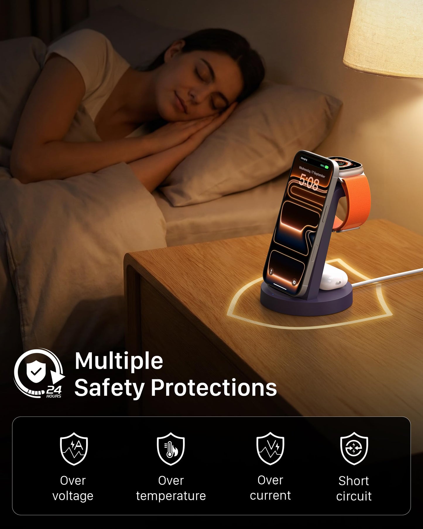 Anlmz 3 in 1 Charging Station - Wireless Charger for Apple Multiple Devices