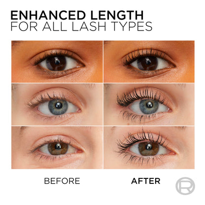 L’Oreal Paris Makeup Original Telescopic Mascara, Separating Mascara Volume and Length Formula, Washable, Blackest Black, 0.27 Fl Oz., 1 Count