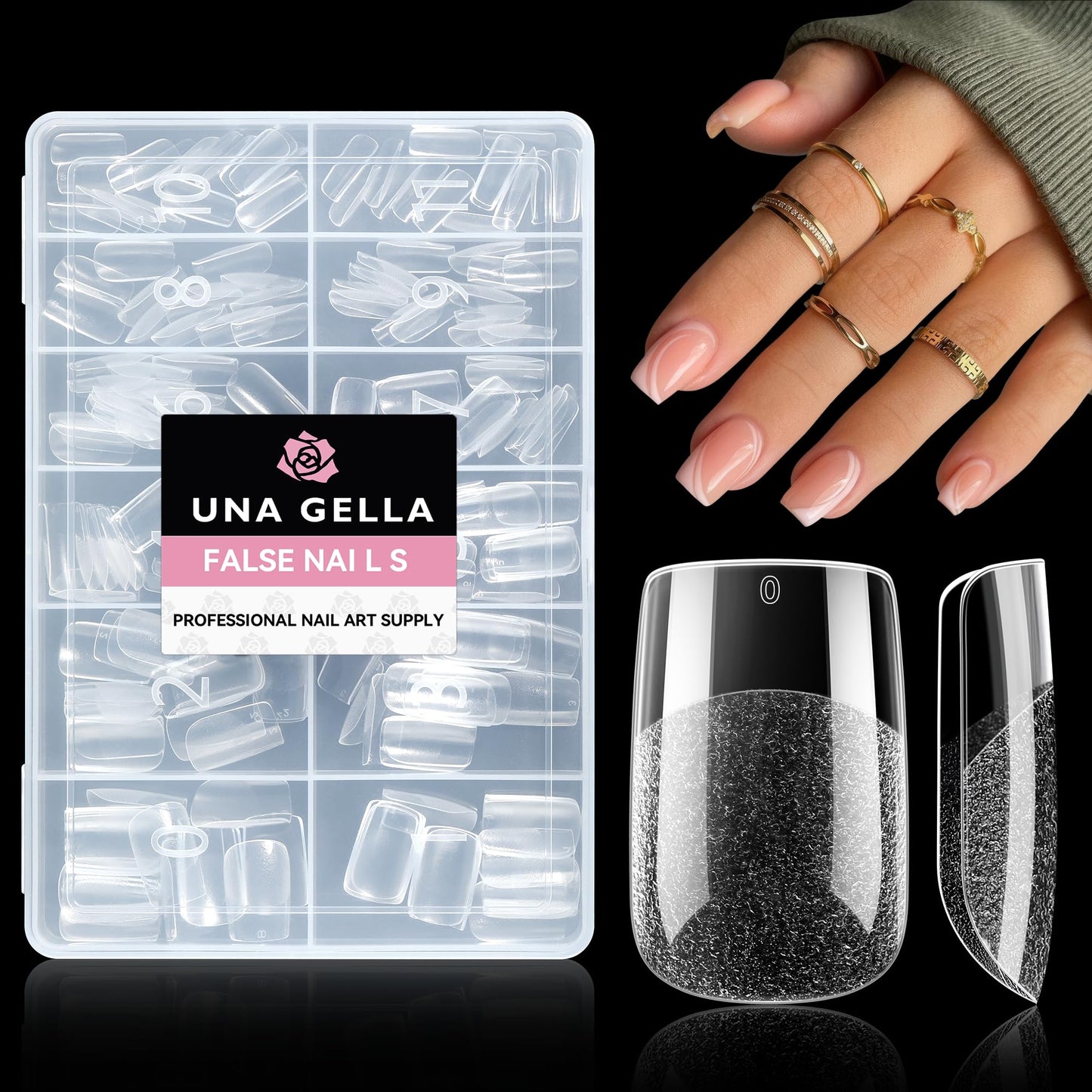 UNA GELLA 15g Nail Glue for Press On Nails with 20ml Nail Glue Remover Kit