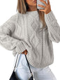Trendy Queen Women's Oversized Cable Knit Sweaters 2026 Fall Outfits