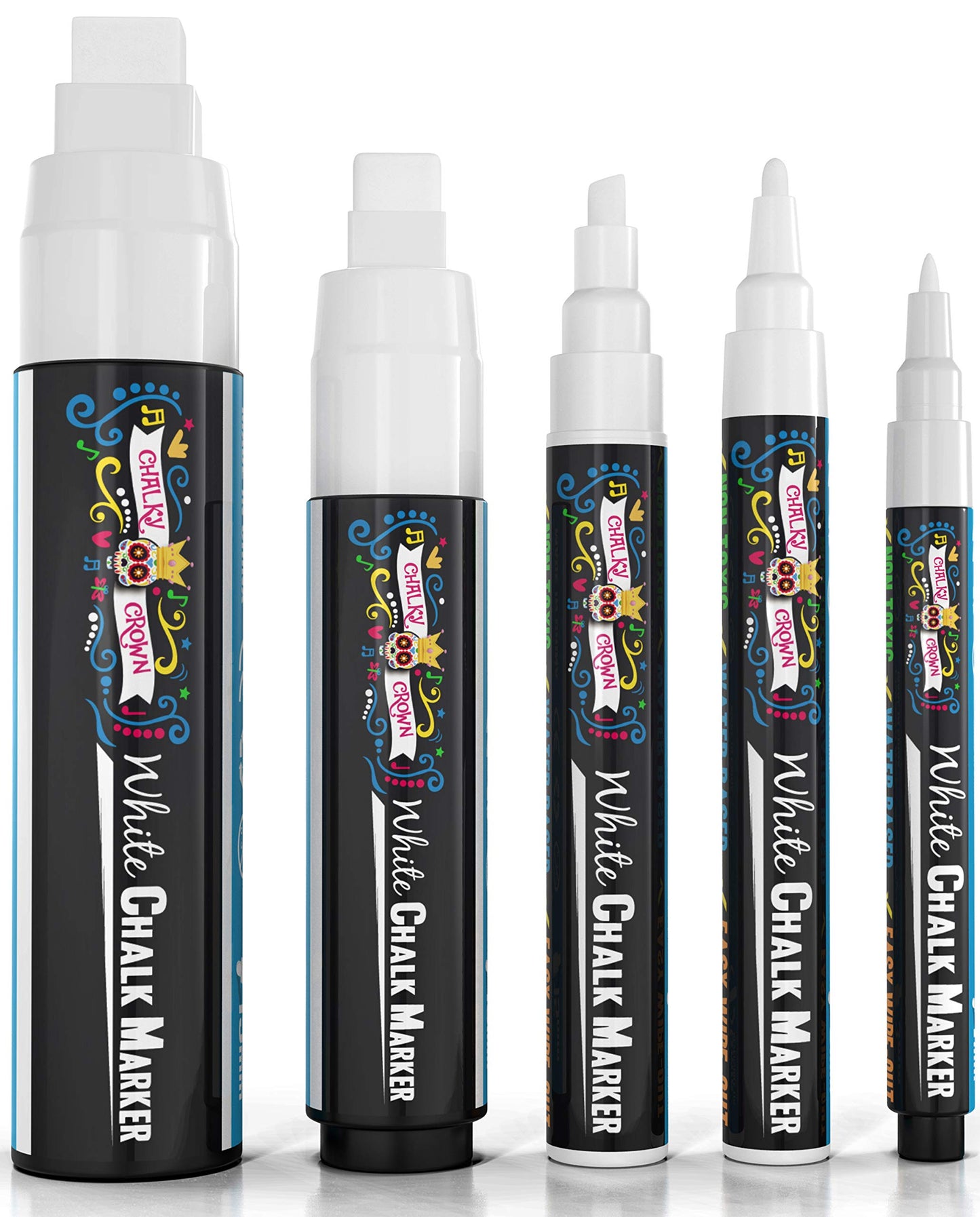 CHALKY CROWN Liquid Chalk Markers - Bold Chalkboard Markers - 8 Pack, 6mm