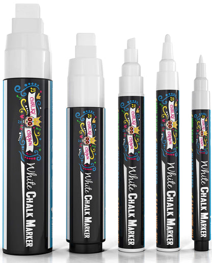 CHALKY CROWN Liquid Chalk Markers - Bold Chalkboard Markers - 8 Pack, 6mm