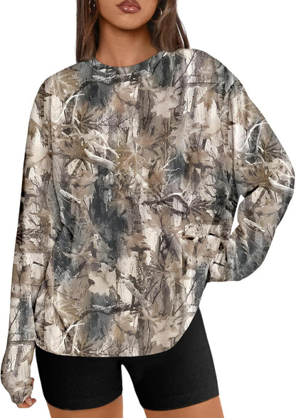Trendy Queen Womens Oversized Long Sleeve Shirts Fall Tops 2026 Basic Tees